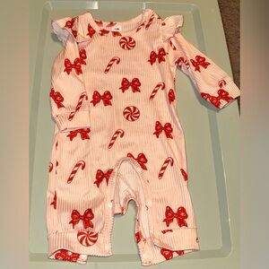 Red and White Kids One Piece